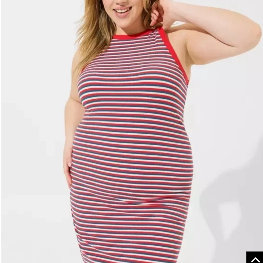 Torrid Women's Size 3 Mini Super Soft Rib Racerback Bodycon Dress - Picture 3 of 11
